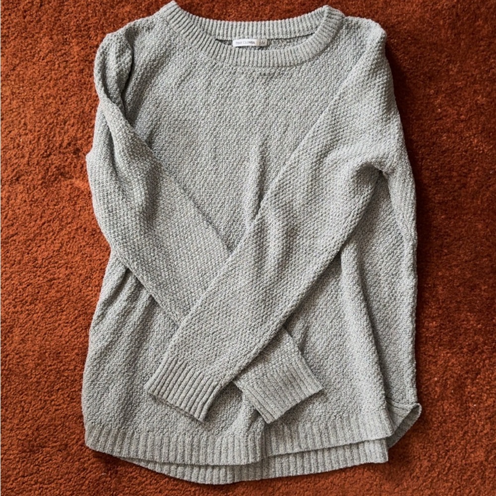Pink Clover Light Gray Women's Sweater